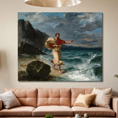 Demostene In Riva Al Mare Eugène Delacroix edx28 quadro stampato su tela