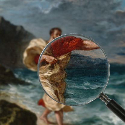 Demostene In Riva Al Mare Eugène Delacroix edx28 quadro stampato su tela