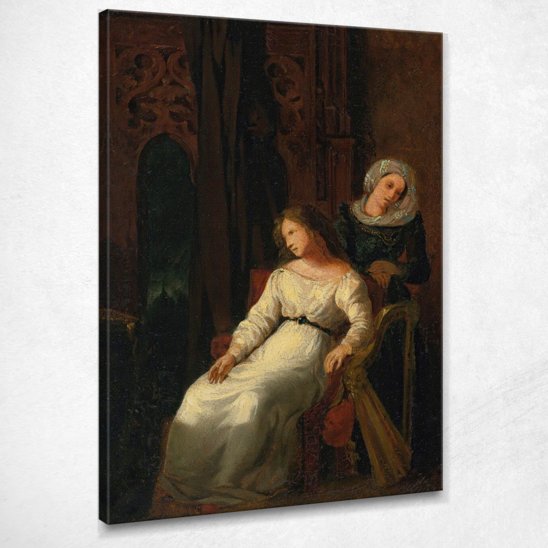 Desdemona Ed Emilia Eugène Delacroix edx29 quadro stampato su tela