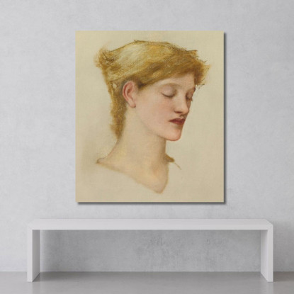 Testa Di Donna Sir Edward Coley Burne-Jones ecb25 quadro stampato su tela
