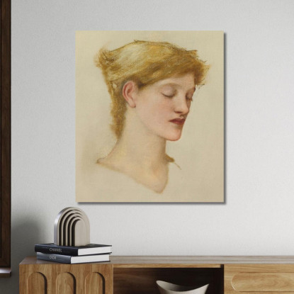 Testa Di Donna Sir Edward Coley Burne-Jones ecb25 quadro stampato su tela