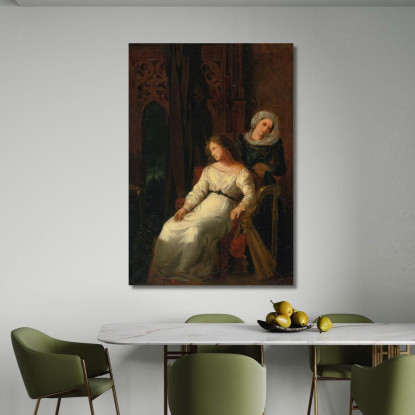 Desdemona Ed Emilia Eugène Delacroix edx29 quadro stampato su tela