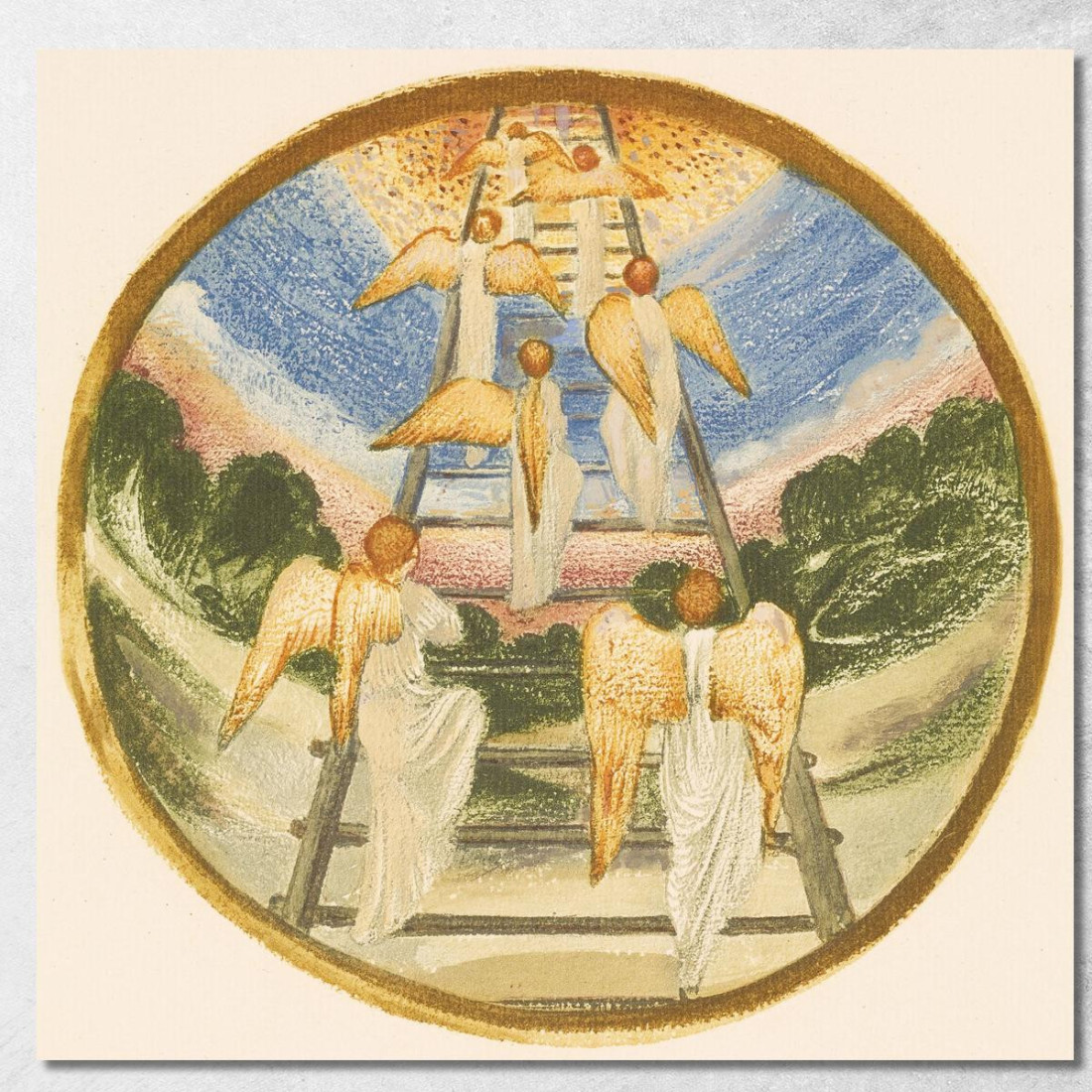 La Scala Di Giacobbe Sir Edward Coley Burne-Jones ecb32 quadro stampato su tela La Scala Di Giacobbe Sir Edward Coley Burne-Jones ecb32 quadro stampato su tela