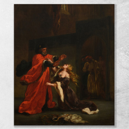 Desdemona Maledetta Dal Padre Eugène Delacroix edx30 quadro stampato su tela