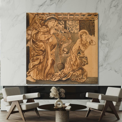L'Annunciazione Sir Edward Coley Burne-Jones ecb73 quadro stampato su tela