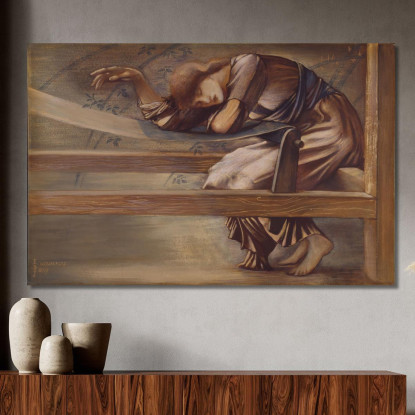 Studio Della Serie Briar Rose Per Il Garden Court '2 Sir Edward Coley Burne-Jones ecb74 quadro stampato su tela
