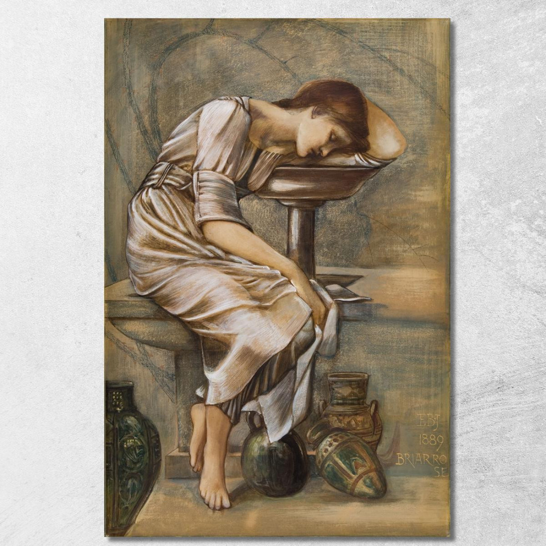 Studio Della Serie Briar Rose Per Il Garden Court Sir Edward Coley Burne-Jones ecb80 quadro stampato su tela Studio Della Serie Briar Rose Per Il Garden Court Sir Edward Coley Burne-Jones ecb80 quadro stampato su tela