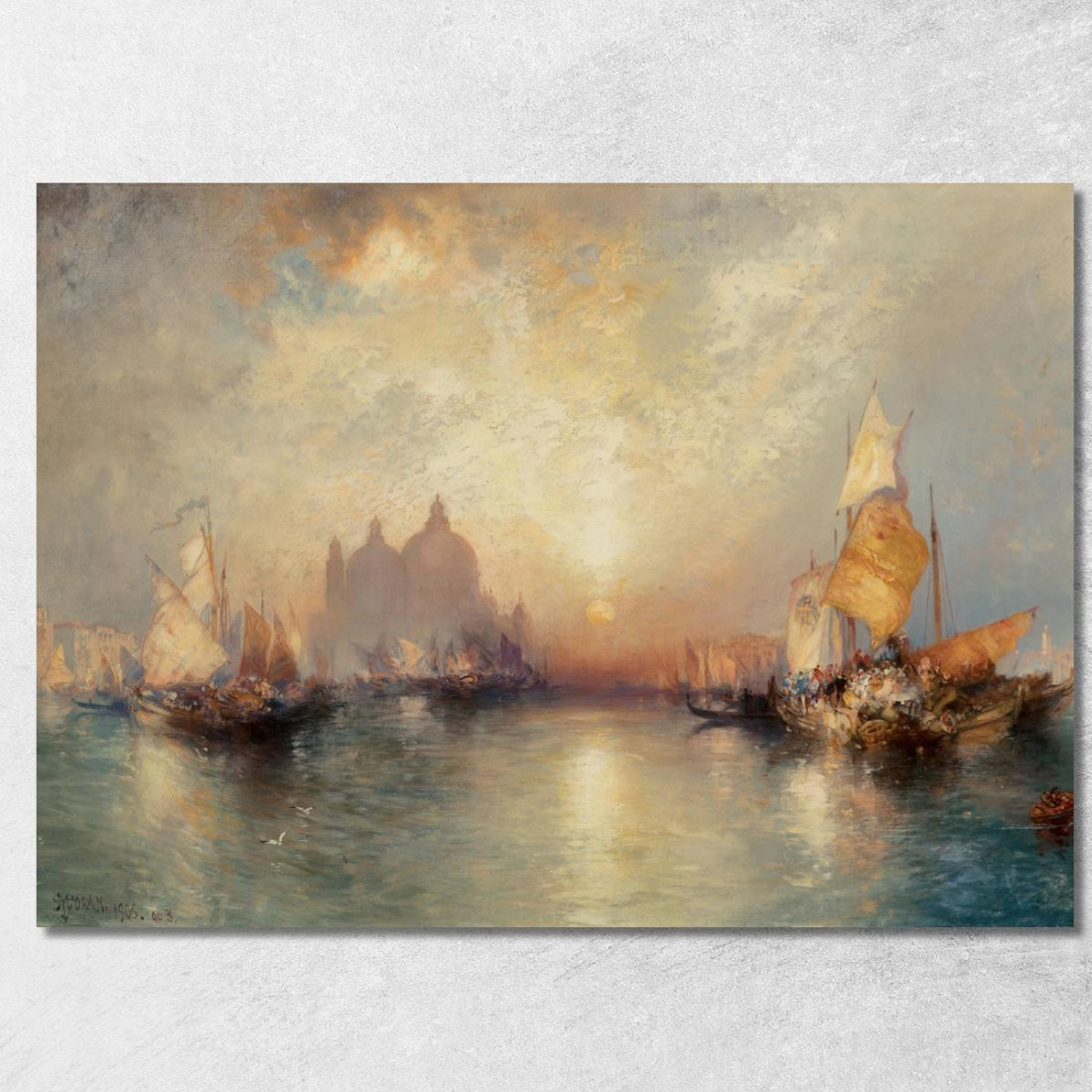 Ingresso Al Canal Grande Venezia 2 Thomas Moran tmr17 quadro stampato su tela Ingresso Al Canal Grande Venezia 2 Thomas Moran tmr17 quadro stampato su tela