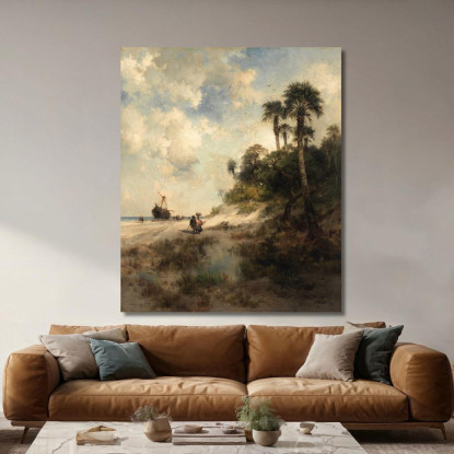 Isola Di Fort George Florida Thomas Moran tmr20 quadro stampato su tela