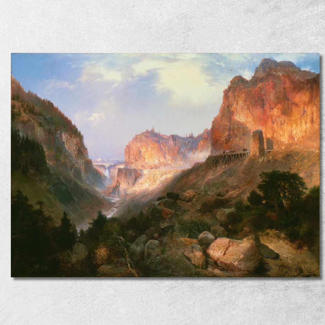 Parco Nazionale Di Yellowstone Golden Gate Thomas Moran tmr22 quadro stampato su tela