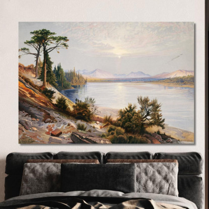 Capo Del Fiume Yellowstone Thomas Moran tmr33 quadro stampato su tela