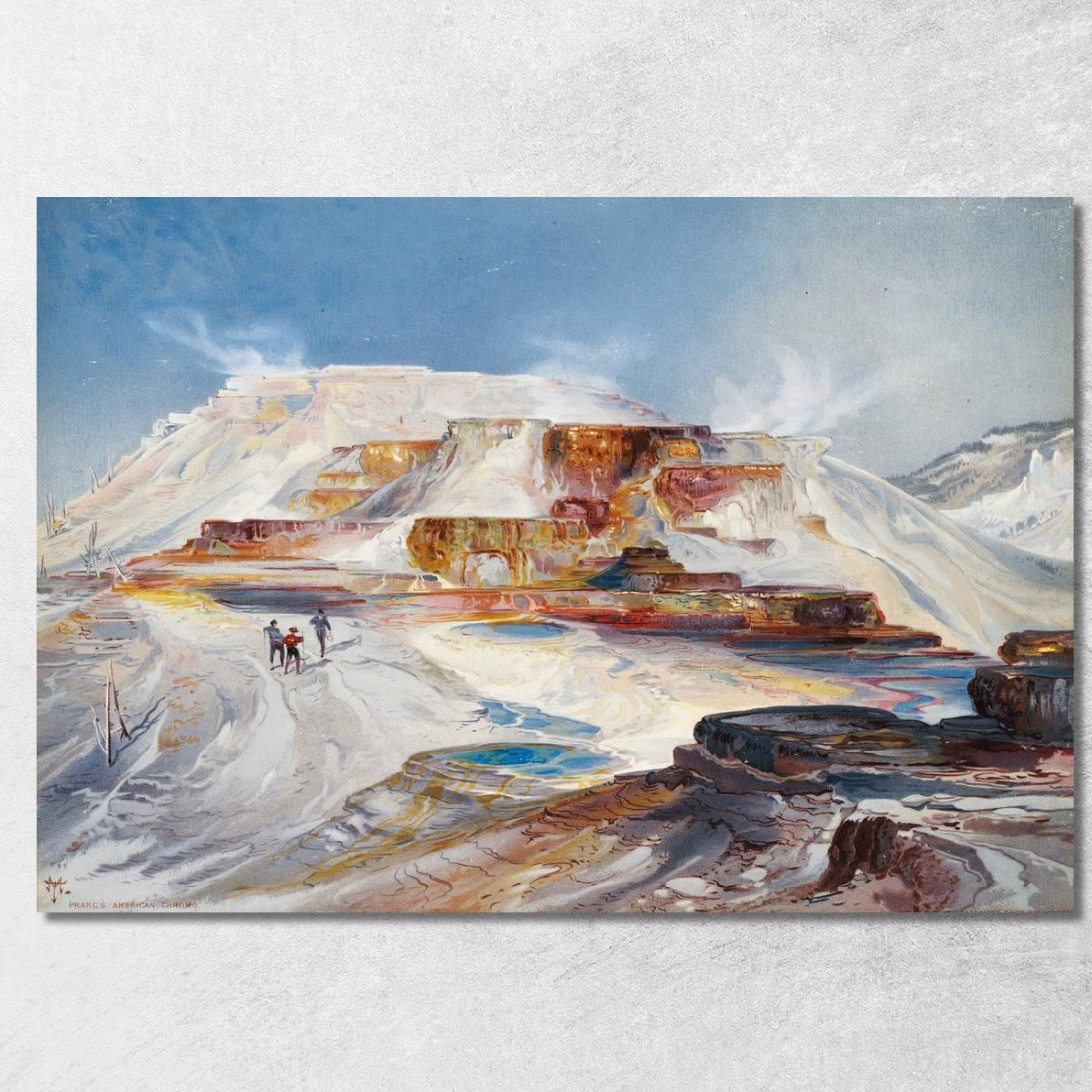 Sorgenti Termali Del Fiume Gardiner Yellowstone 2 Thomas Moran tmr34 quadro stampato su tela Sorgenti Termali Del Fiume Gardiner Yellowstone 2 Thomas Moran tmr34 quadro stampato su tela