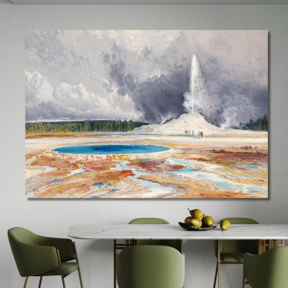 Geyser Del Vecchio Castello Thomas Moran tmr48 quadro stampato su tela