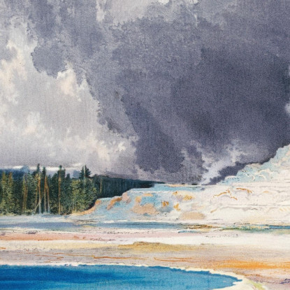 Geyser Del Vecchio Castello Thomas Moran tmr48 quadro stampato su tela