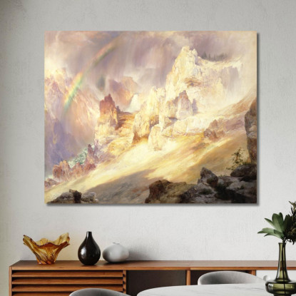 Arcobaleno Sopra Il Grand Canyon Dello Yellowstone Thomas Moran tmr51 quadro stampato su tela