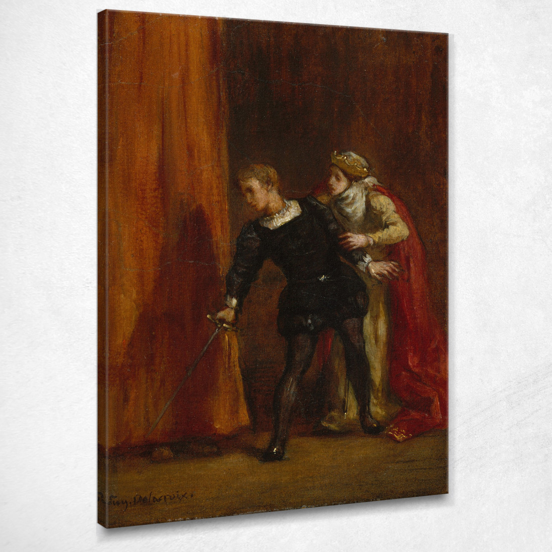 Amleto E Sua Madre Eugène Delacroix edx47 quadro stampato su tela Amleto E Sua Madre Eugène Delacroix edx47 quadro stampato su tela