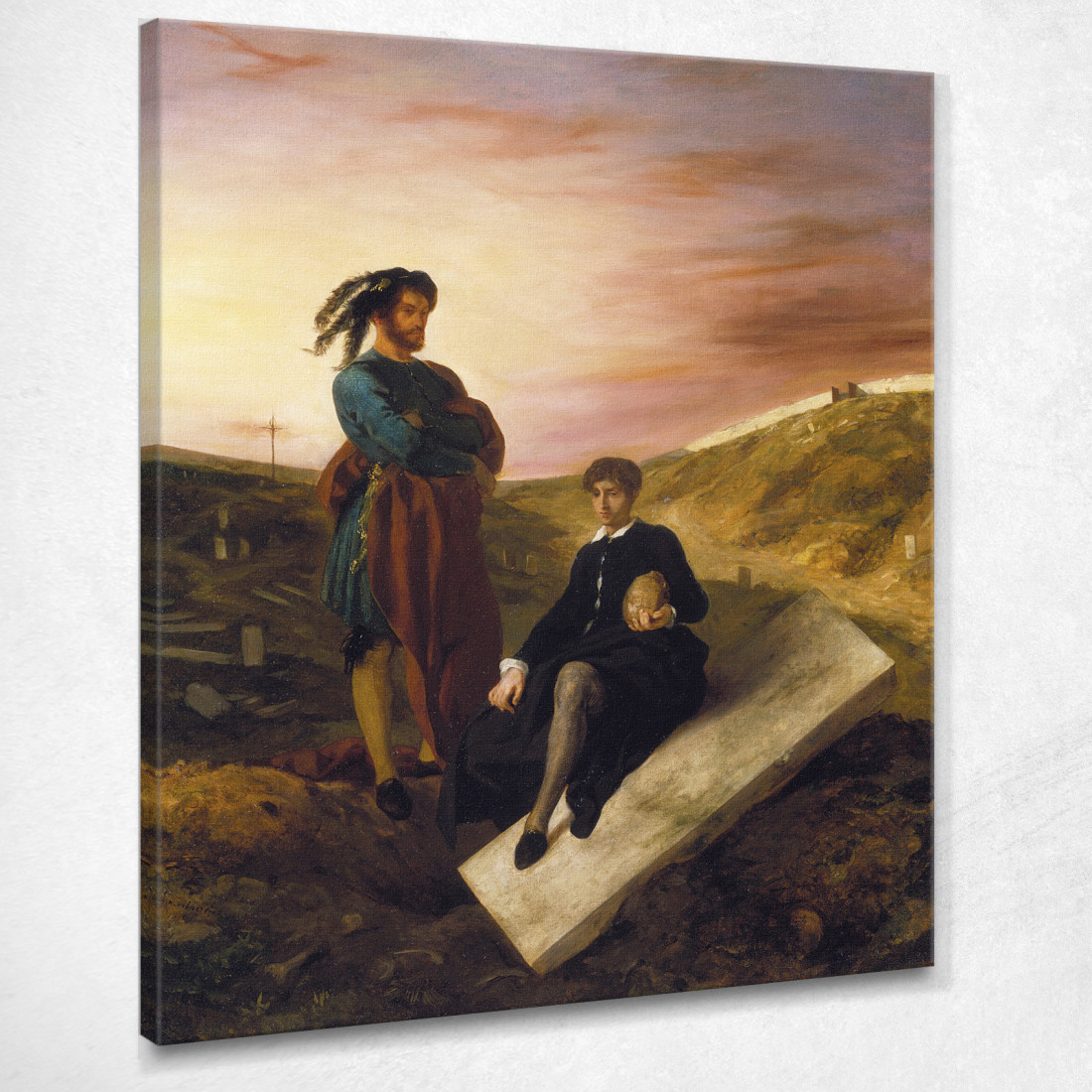 Amleto E Orazio Al Cimitero Eugène Delacroix edx48 quadro stampato su tela Amleto E Orazio Al Cimitero Eugène Delacroix edx48 quadro stampato su tela