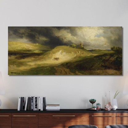 La Gravel Bank Di Easthampton L.I. Thomas Moran tmr64 quadro stampato su tela