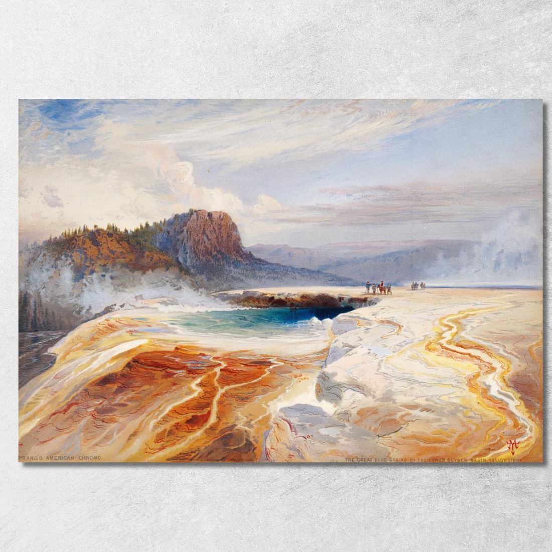 La Grande Sorgente Azzurra Del Bacino Inferiore Dei Geyser Di Yellowstone Thomas Moran tmr65 quadro stampato su tela La Grande Sorgente Azzurra Del Bacino Inferiore Dei Geyser Di Yellowstone Thomas Moran tmr65 quadro stampato su tela