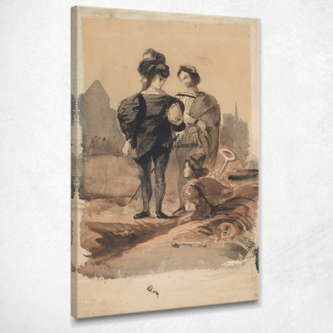 Amleto E Orazio Al Cimitero Eugène Delacroix edx49 quadro stampato su tela Amleto E Orazio Al Cimitero Eugène Delacroix edx49 quadro stampato su tela