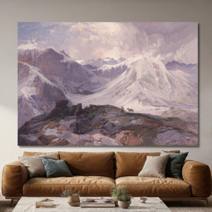 Il Sentiero Musquito Montagne Rocciose Del Colorado Thomas Moran tmr72 quadro stampato su tela