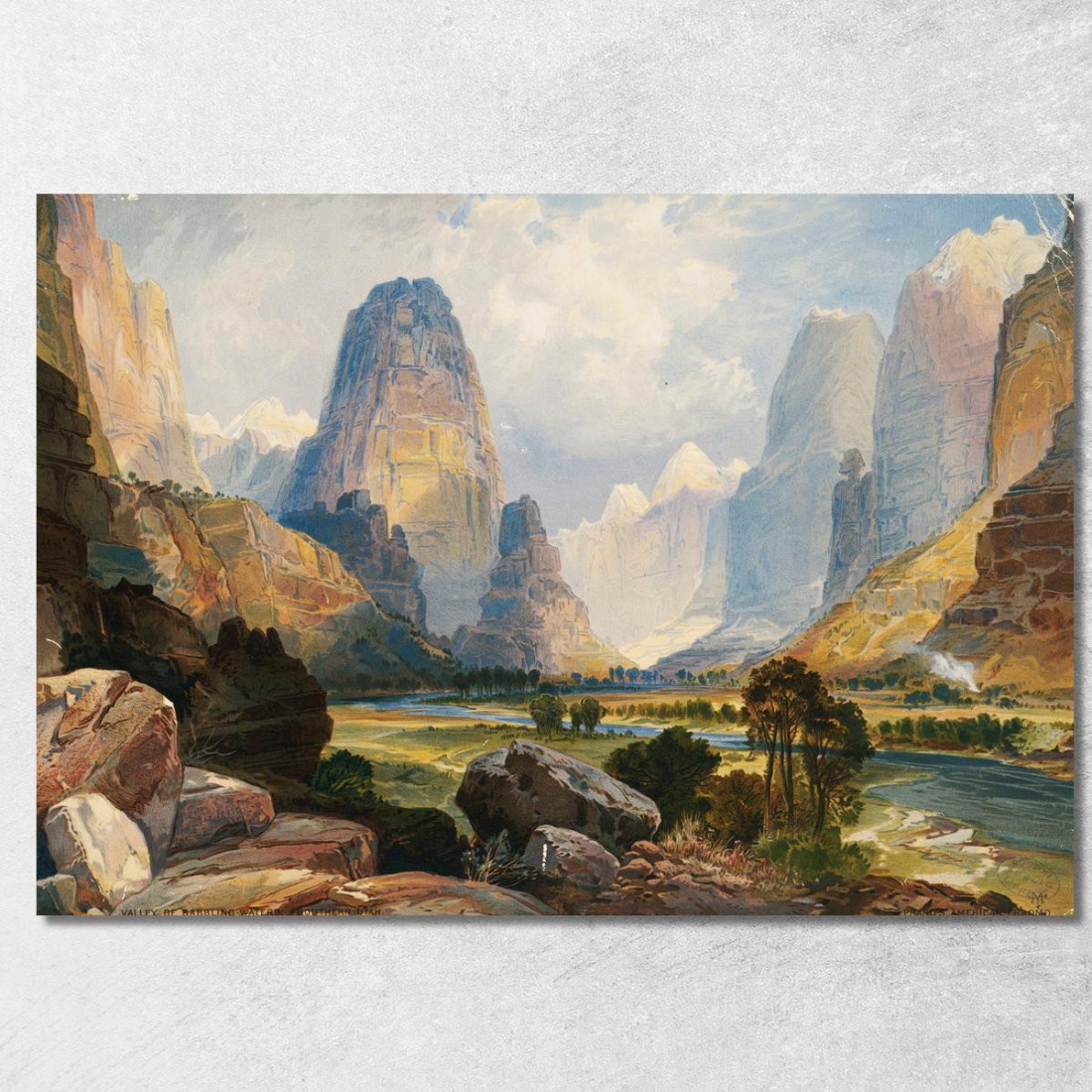 Valle Delle Acque Balbettanti Utah Meridionale Thomas Moran tmr81 quadro stampato su tela Valle Delle Acque Balbettanti Utah Meridionale Thomas Moran tmr81 quadro stampato su tela