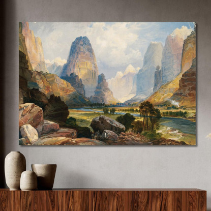 Valle Delle Acque Balbettanti Utah Meridionale Thomas Moran tmr81 quadro stampato su tela