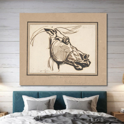 Testa Di Cavallo Dal Partenone Eugène Delacroix edx51 quadro stampato su tela