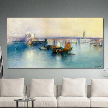 Venezia Dalla Torre Di San Giorgio Thomas Moran tmr93 quadro stampato su tela