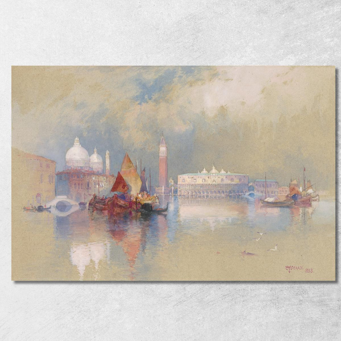 Vista Di Venezia Thomas Moran tmr98 quadro stampato su tela Vista Di Venezia Thomas Moran tmr98 quadro stampato su tela