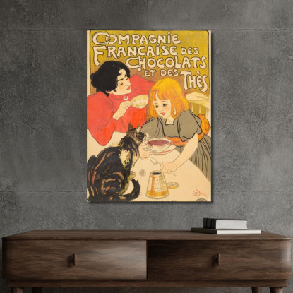 Azienda Francese Di Cioccolato E Tè Théophile Alexandre Steinlen tas11 quadro stampato su tela