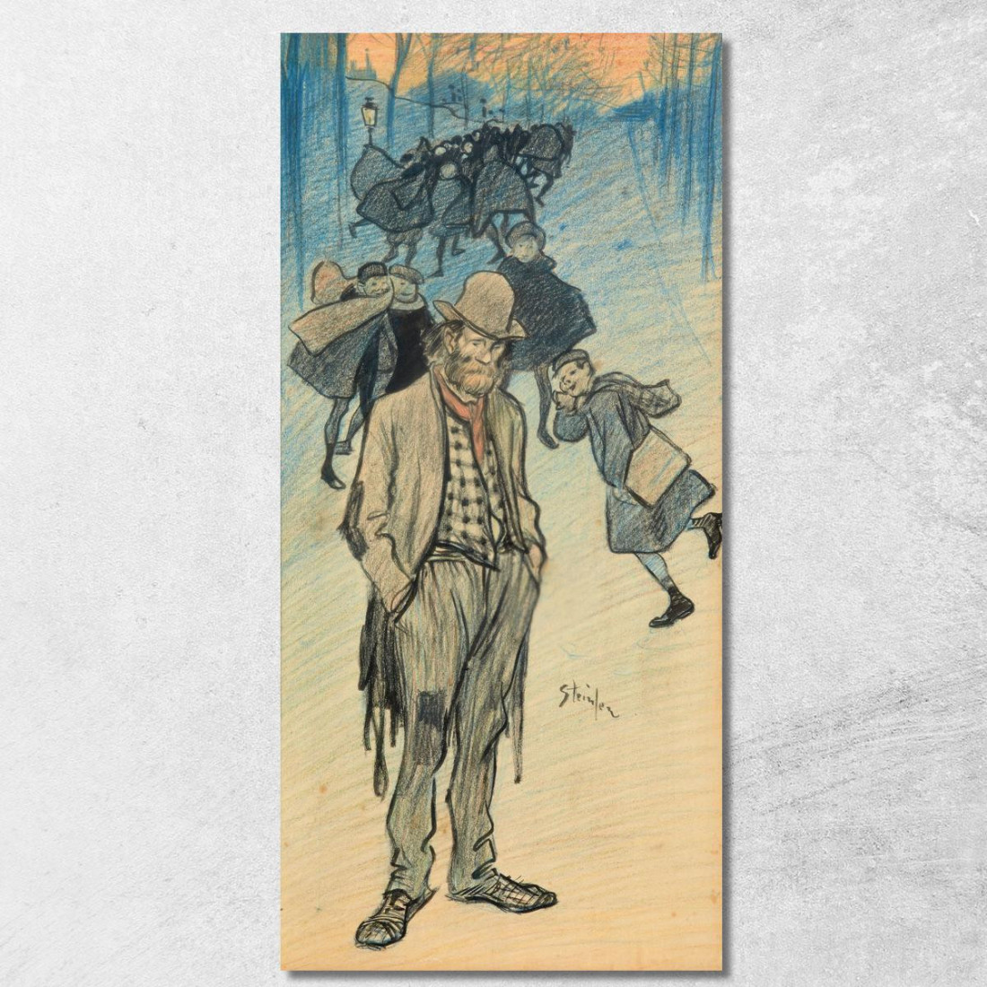 Lasciando La Scuola Théophile Alexandre Steinlen tas30 quadro stampato su tela Lasciando La Scuola Théophile Alexandre Steinlen tas30 quadro stampato su tela