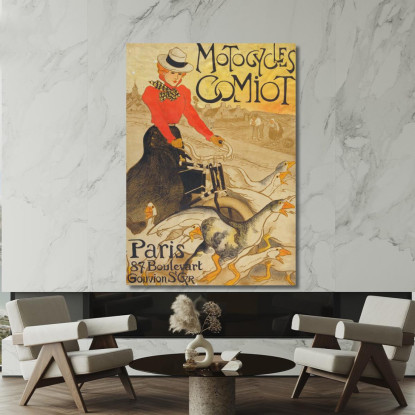 Moto Comiot Théophile Alexandre Steinlen tas38 quadro stampato su tela
