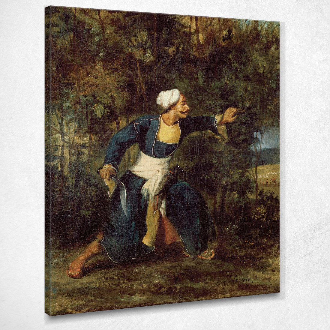 Indiano Armato Con Pugnale Gurkha Eugène Delacroix edx58 quadro stampato su tela Indiano Armato Con Pugnale Gurkha Eugène Delacroix edx58 quadro stampato su tela
