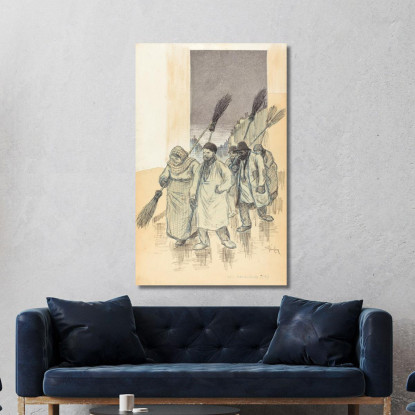 Spazzatrici Théophile Alexandre Steinlen tas48 quadro stampato su tela