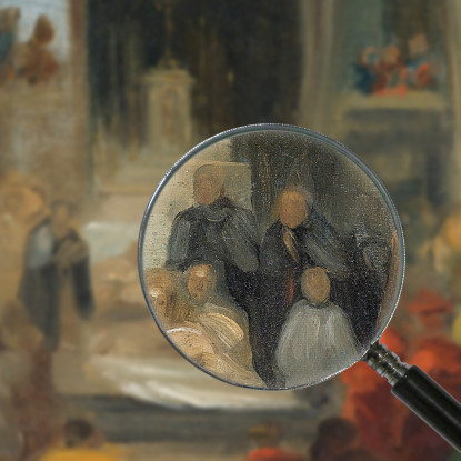 Interno Di Una Chiesa Ordinazione Dei Carmelitani Eugène Delacroix edx59 quadro stampato su tela