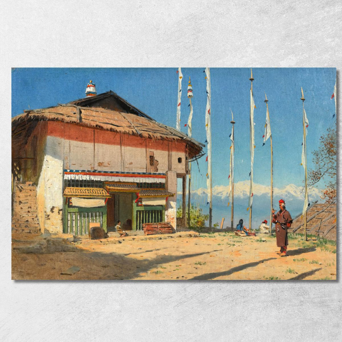 Tempio Buddista A Darjeeling. Sikkim. Vasily Vereshchagin vvr11 quadro stampato su tela Tempio Buddista A Darjeeling. Sikkim. Vasily Vereshchagin vvr11 quadro stampato su tela