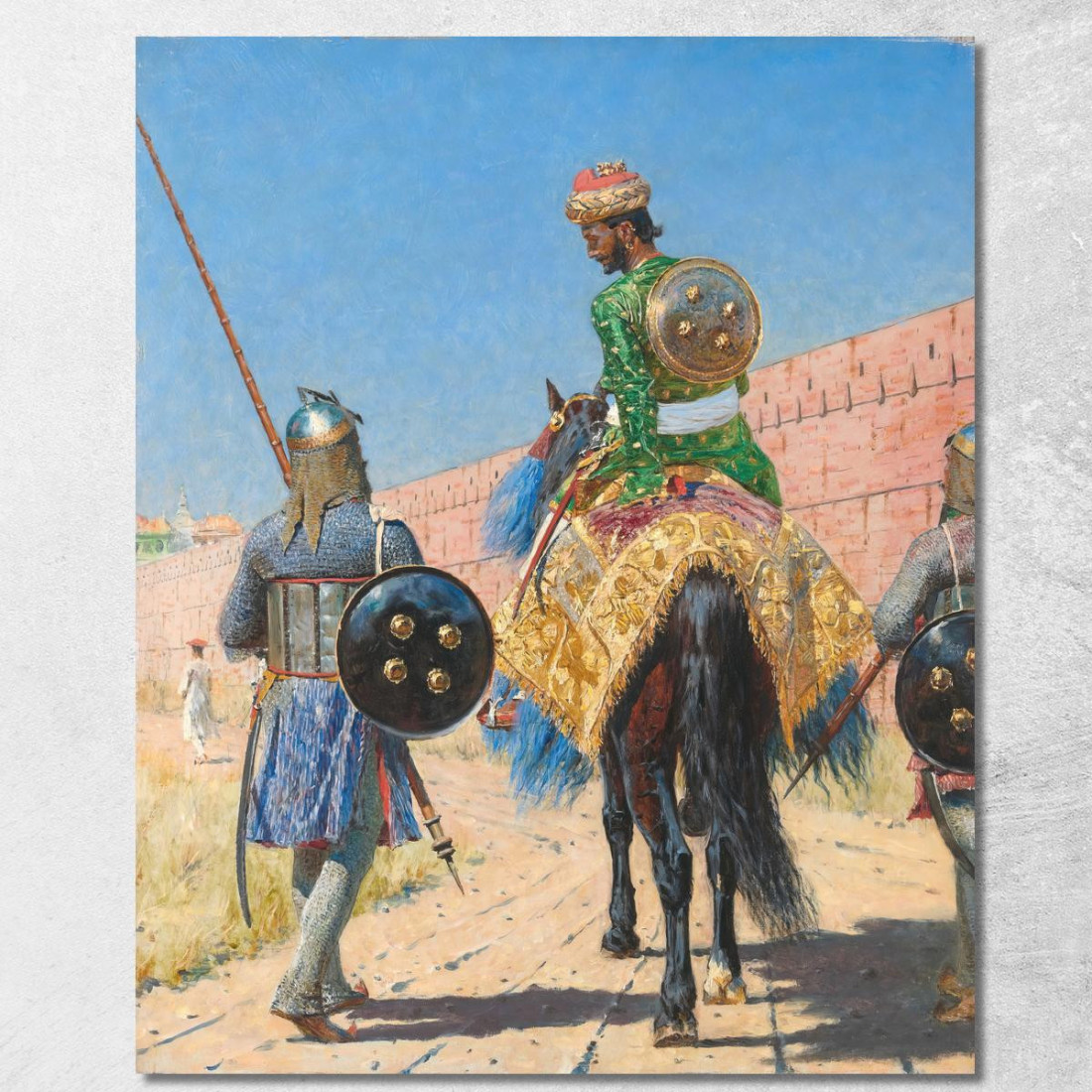Guerriero A Cavallo A Jaipur Vasily Vereshchagin vvr36 quadro stampato su tela Guerriero A Cavallo A Jaipur Vasily Vereshchagin vvr36 quadro stampato su tela