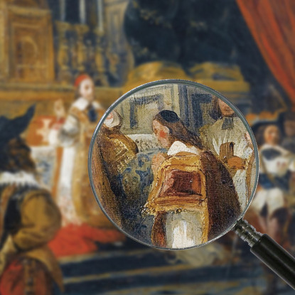 Il Cardinale Richelieu Mentre Celebra La Messa Nella Cappella Del Palais Royal Eugène Delacroix edx66 quadro stampato su tela