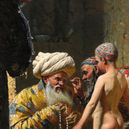 La Vendita Del Bambino Schiavo Vasily Vereshchagin vvr63 quadro stampato su tela