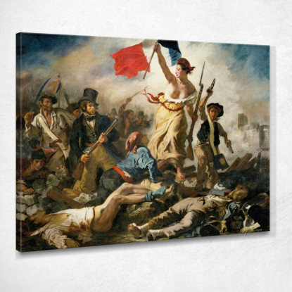 La Libertà Che Guida Il Popolo Eugène Delacroix edx70 quadro stampato su tela