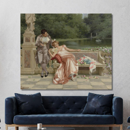 Il Flirt Vittorio Reggianini vrg18 quadro stampato su tela