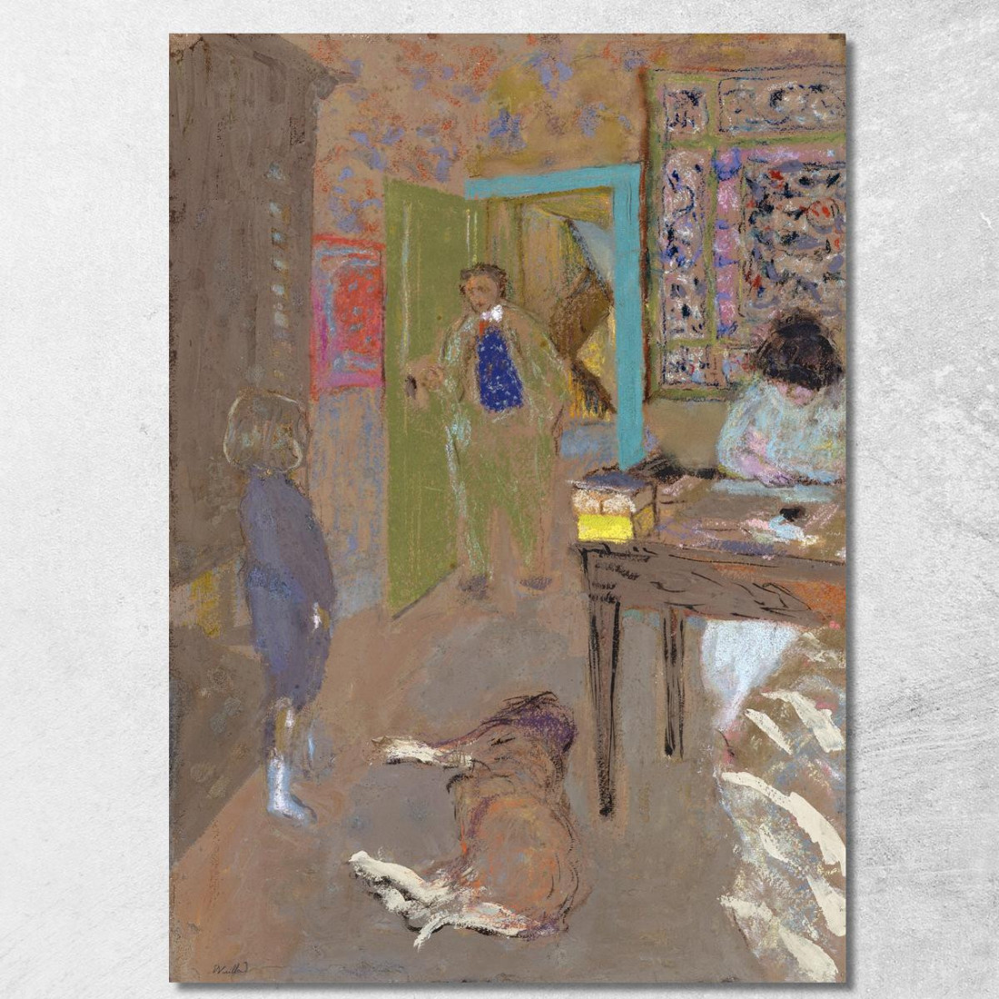 Interno A Saint-Jacut Édouard Vuillard evu35 quadro stampato su tela Interno A Saint-Jacut Édouard Vuillard evu35 quadro stampato su tela