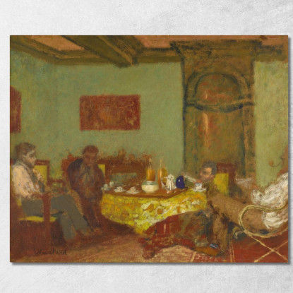 La Conversazione Tra I Natanson A Valvins Édouard Vuillard evu45 quadro stampato su tela