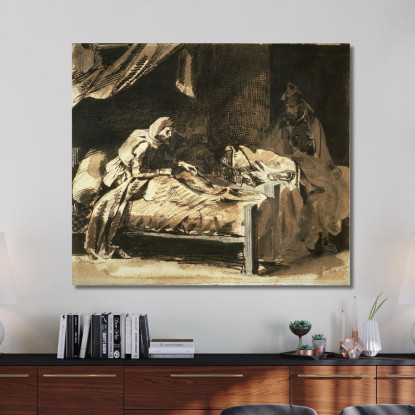 Ospedale Militare Eugène Delacroix edx79 quadro stampato su tela