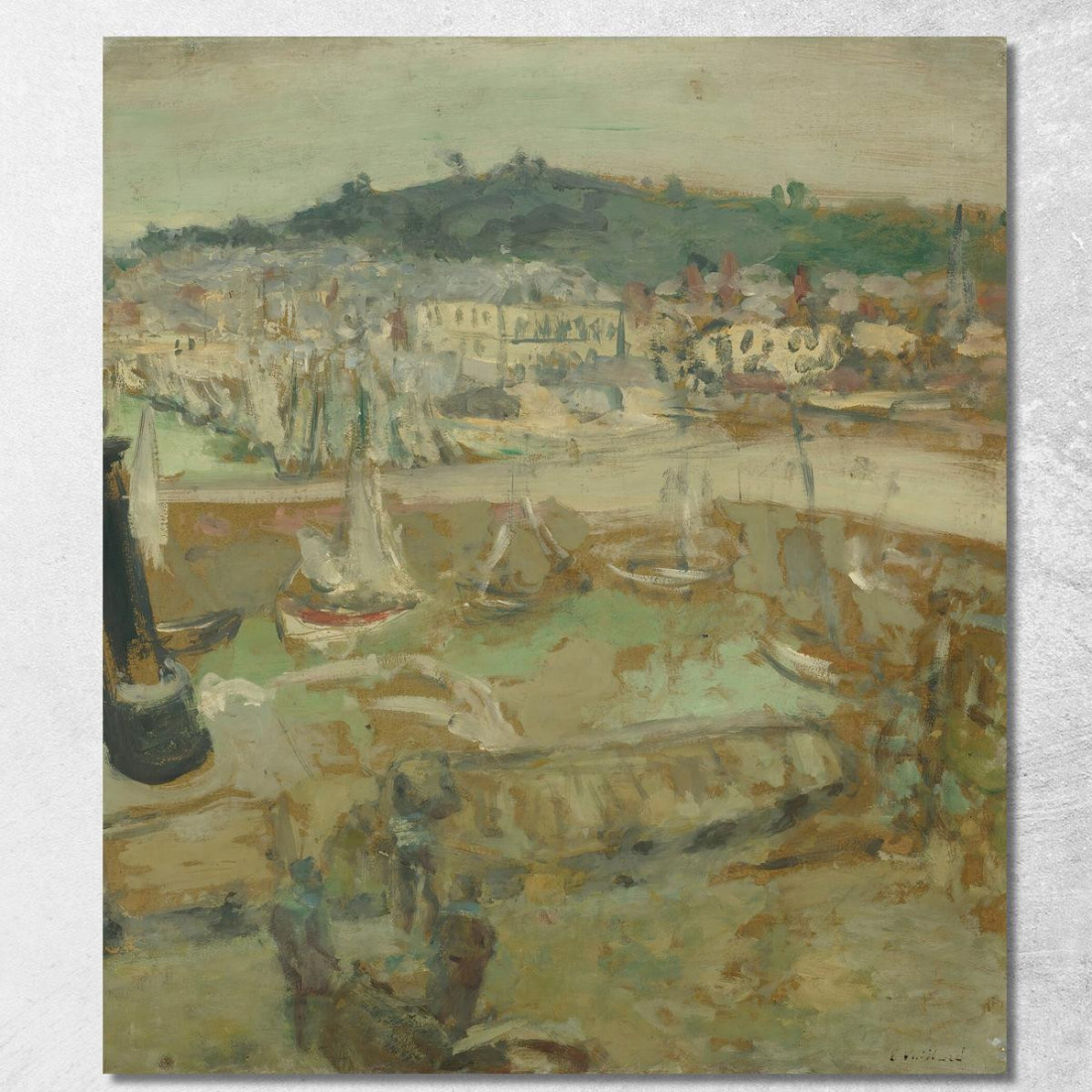 Il Piccolo Porto Di Honfleur Édouard Vuillard evu72 quadro stampato su tela Il Piccolo Porto Di Honfleur Édouard Vuillard evu72 quadro stampato su tela