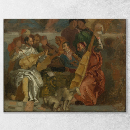 Musicisti Eugène Delacroix edx82 quadro stampato su tela