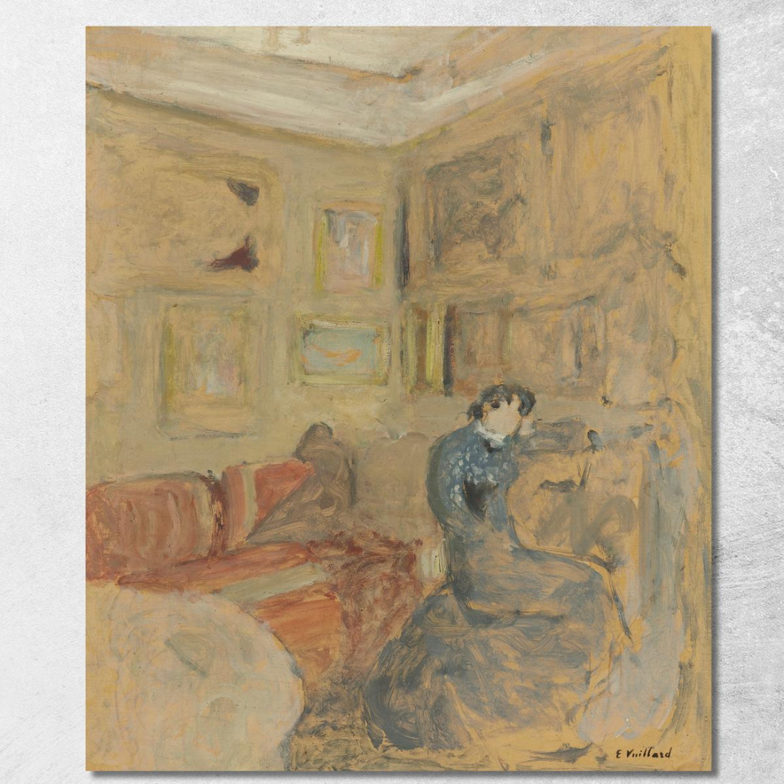 Madame Hessel Nel Suo Piccolo Soggiorno Édouard Vuillard evu101 quadro stampato su tela Madame Hessel Nel Suo Piccolo Soggiorno Édouard Vuillard evu101 quadro stampato su tela
