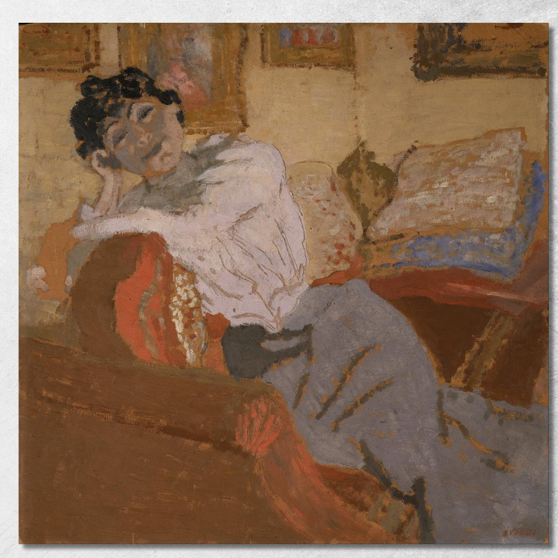 La Signora Hessel Sul Divano Édouard Vuillard evu102 quadro stampato su tela La Signora Hessel Sul Divano Édouard Vuillard evu102 quadro stampato su tela