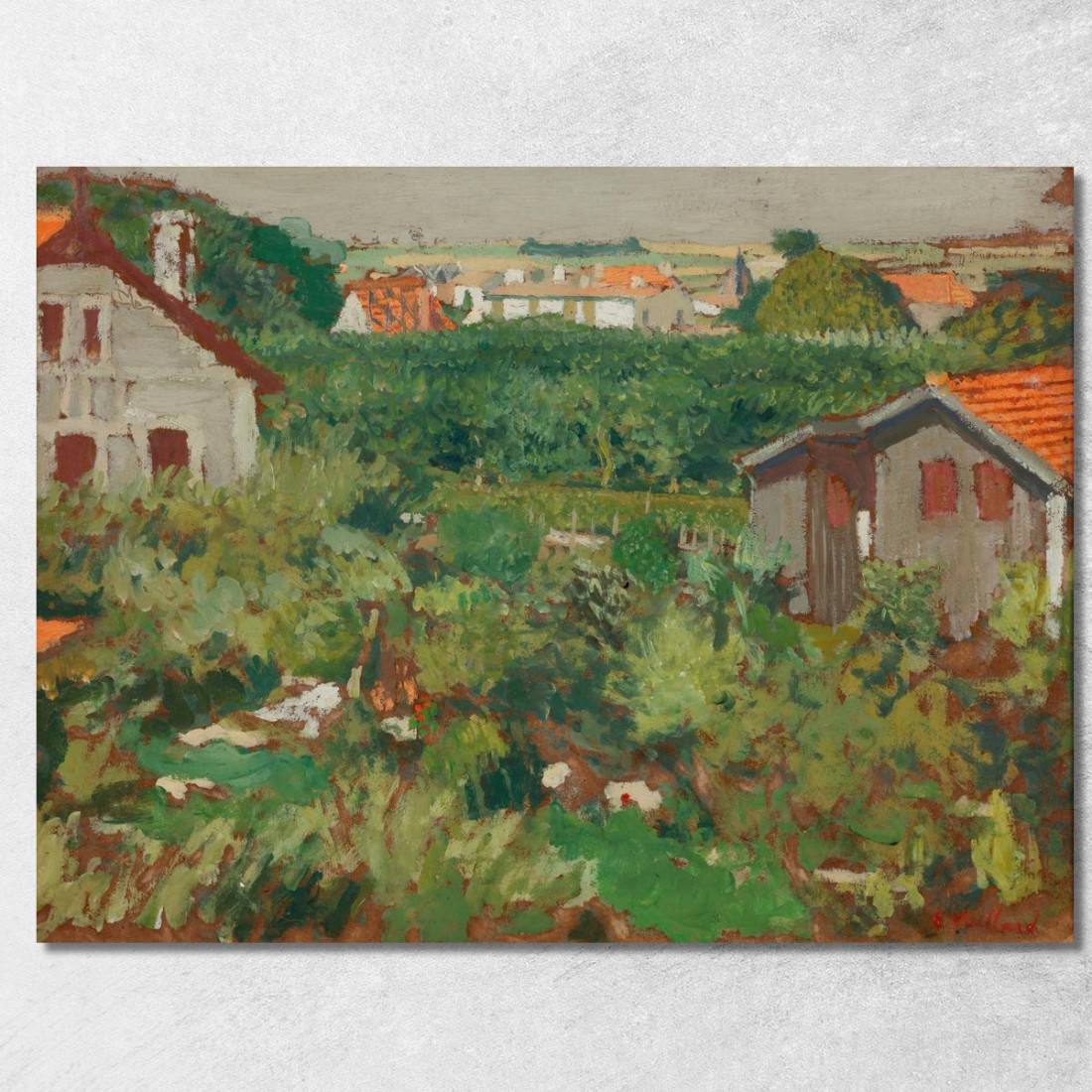 Maisonettes In Un Recinto Édouard Vuillard evu116 quadro stampato su tela Maisonettes In Un Recinto Édouard Vuillard evu116 quadro stampato su tela
